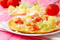 Timbal de verduras con cottage